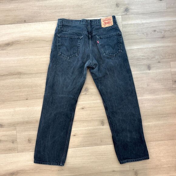 Vintage Y2K Levi's 505 Jeans 33x30 Black Faded Baggy Relaxed Fit Grunge Denim - Picture 4 of 8
